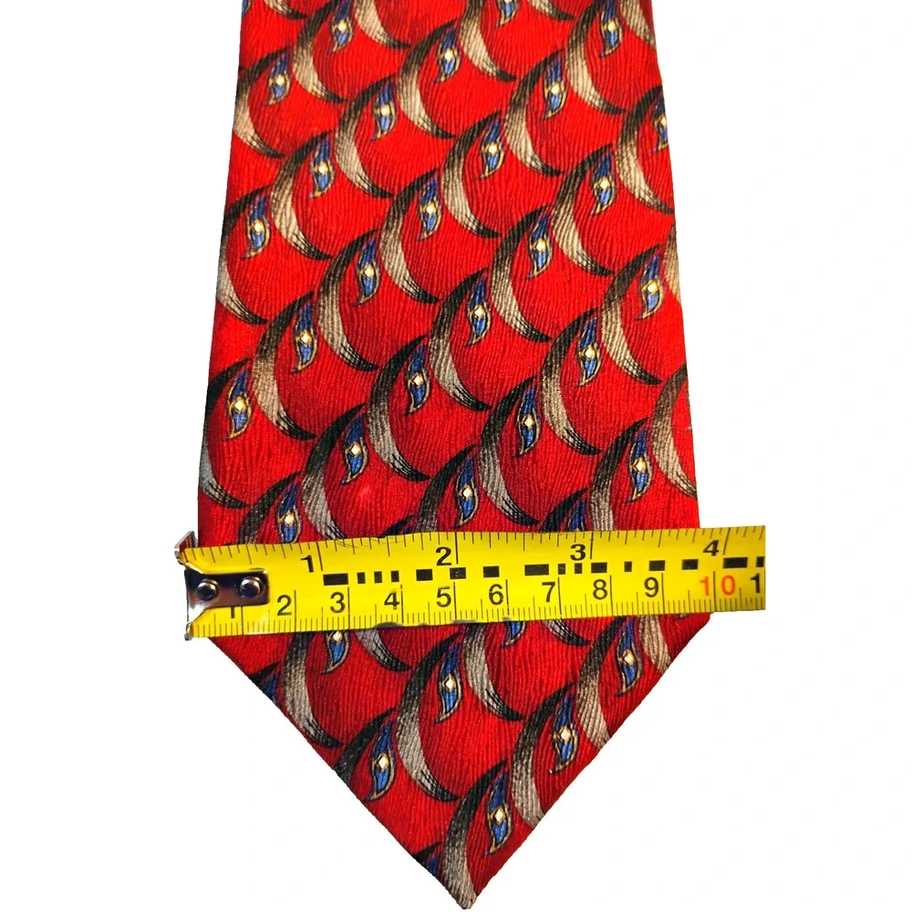 Richards Hassis Classic Silk Neck Tie Red Handmade USA Preppy Heritage 59
